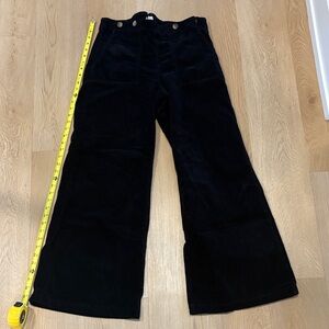 Pilcro Womens Black Wide-Leg Corduroy Pants